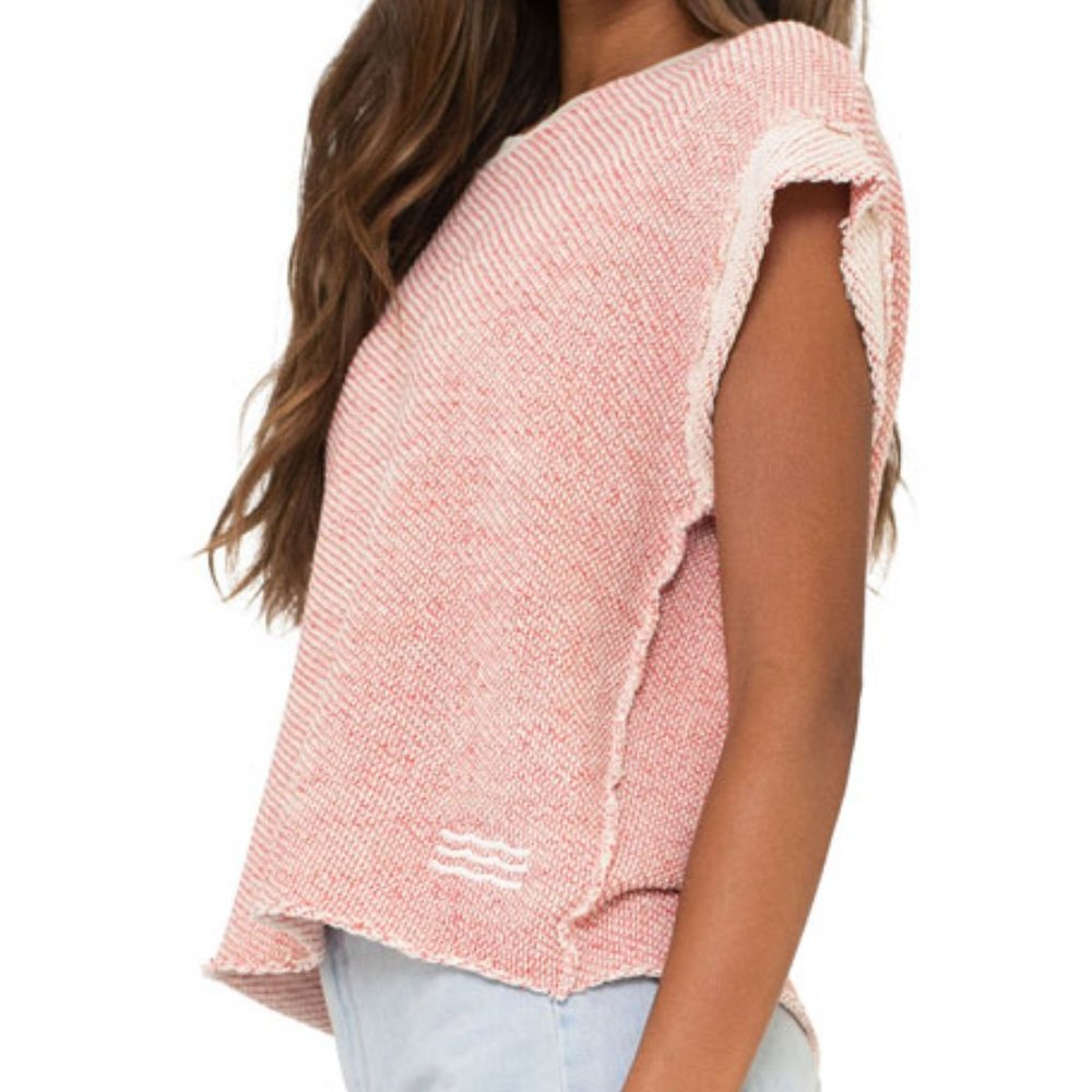 Sol Angeles Baja Terry Crop Sweater Top Small NWT.